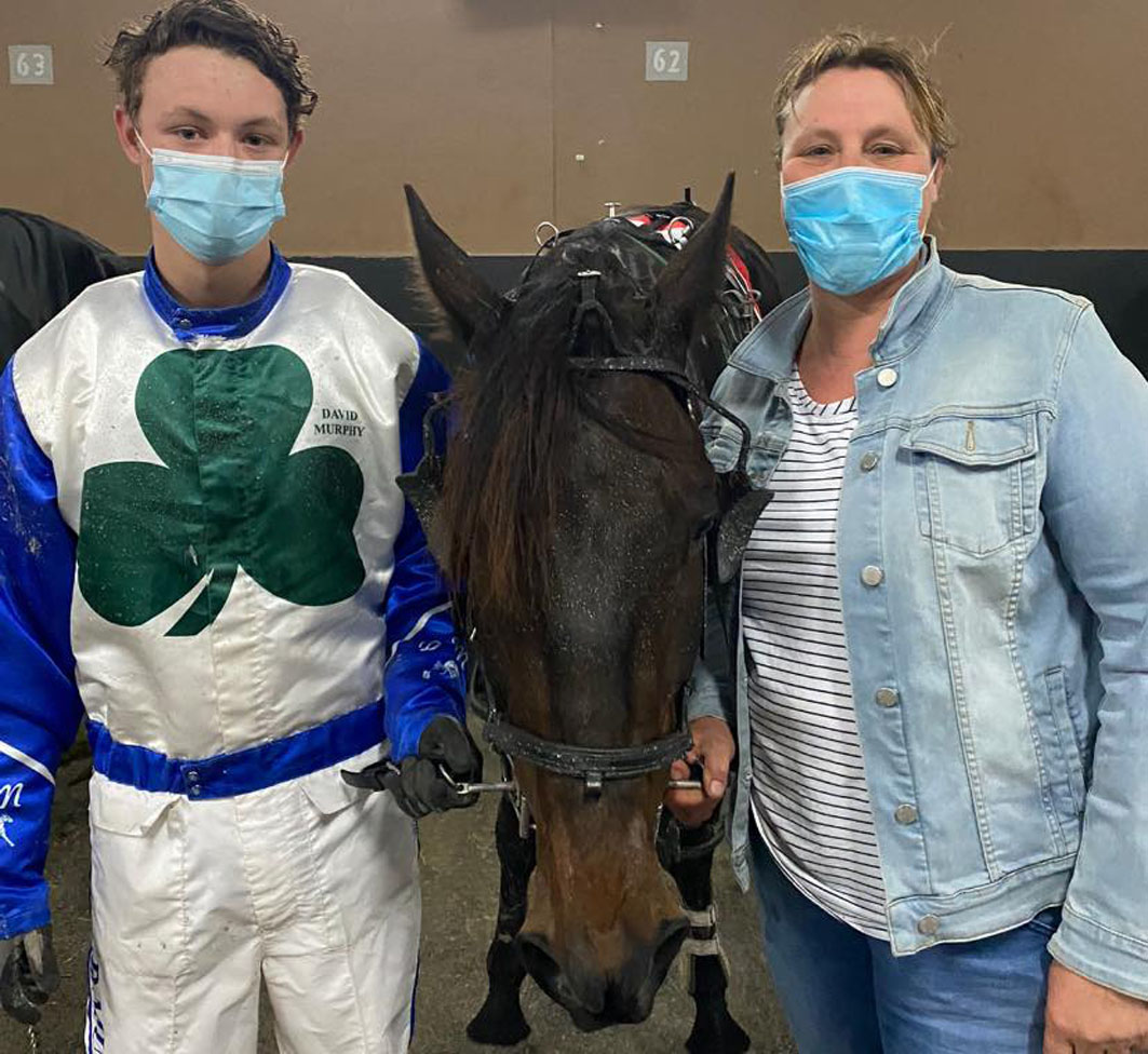 Here's a young reinsman on the move - and loving it