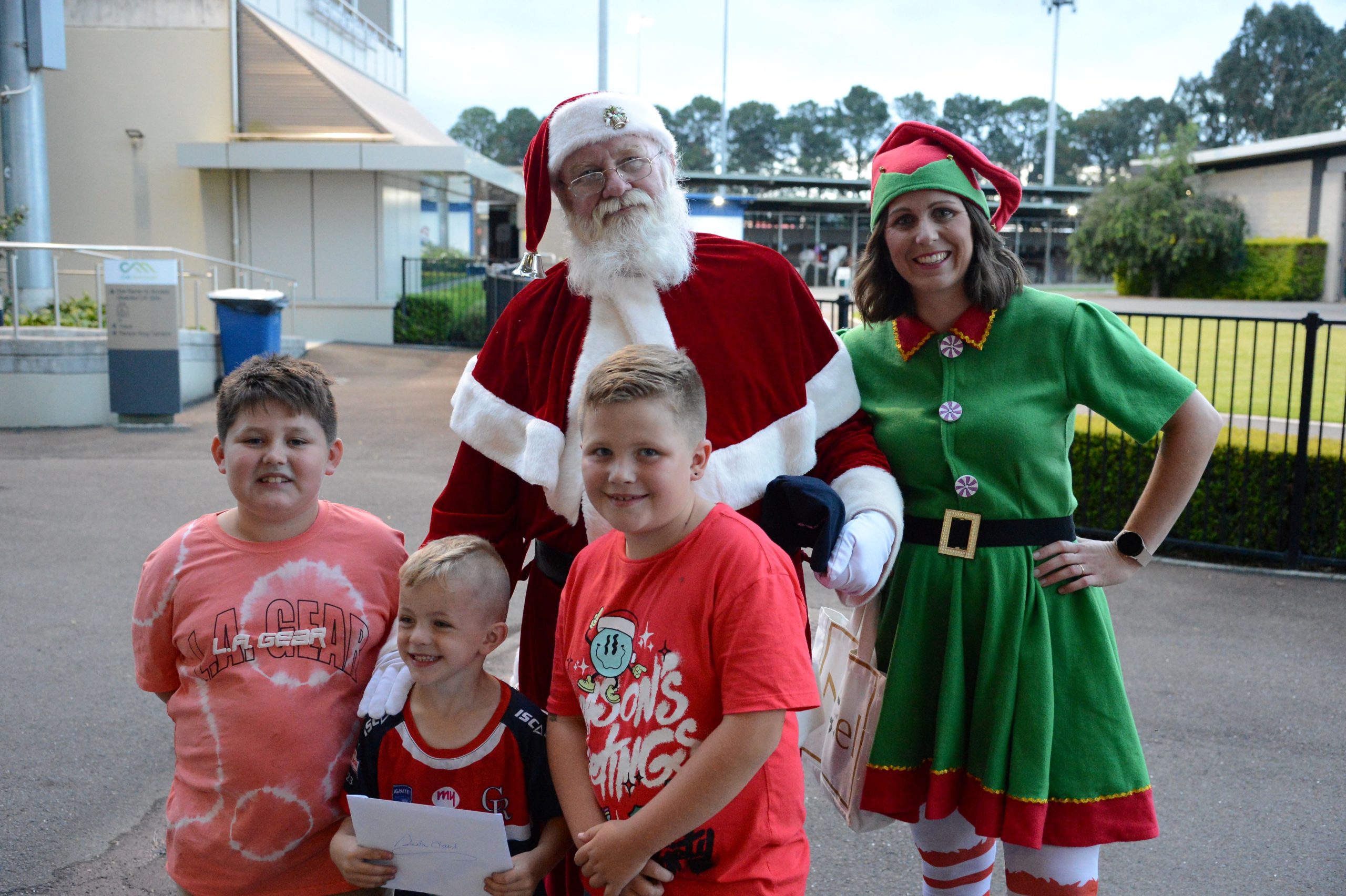 Cody, Riley and Archie there to welcome Santa to The Big M