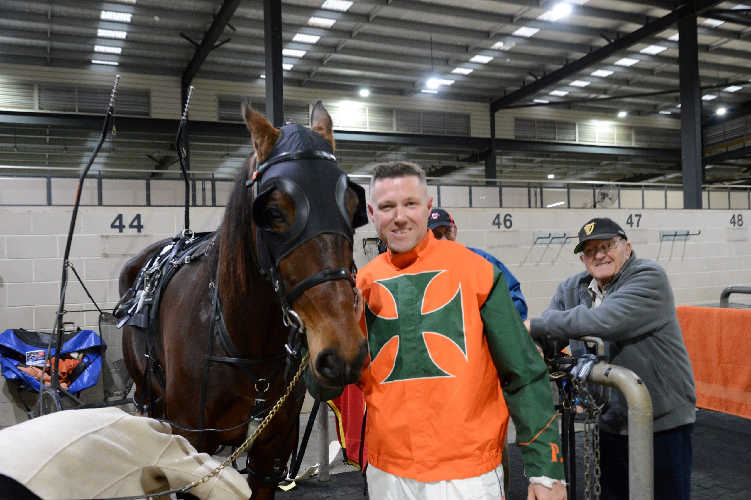 Back in the bike . . . and doing what he was born to do